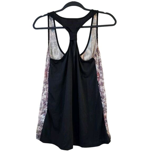Almost Famous Womens Racerback Tank Top SIze M Sequined Sheer Front - Picture 6 of 8